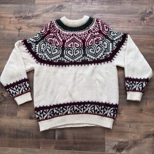 Vintage Georgios Tall Women Knitwear Hand Loomed Sweater Wool Mohair Sz. L